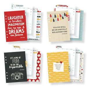 A5 Say Cheese Monthly Planner Inserts Box Set