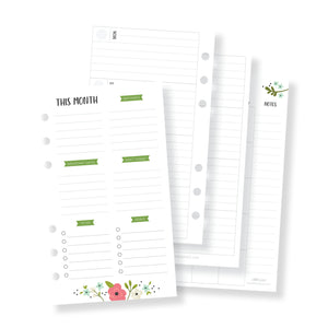 Black Blossom Personal Planner Boxed Set