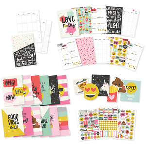 A5 Emoji Love Monthly Planner Inserts Box Set