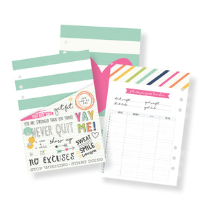 A5 Fitness Planner Inserts Set