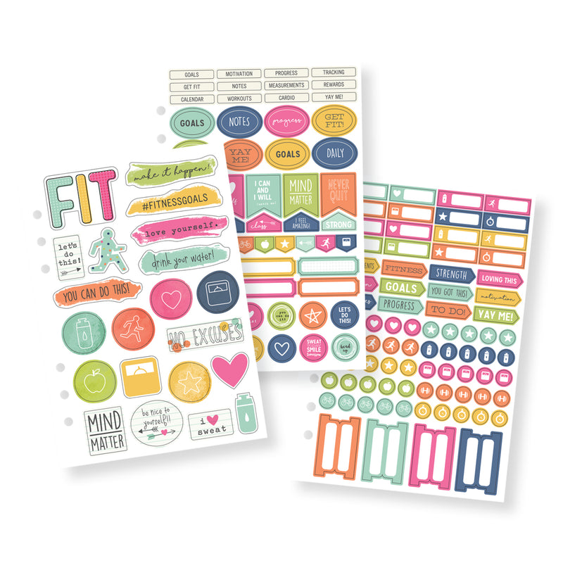 A5 Fitness Planner Inserts Set